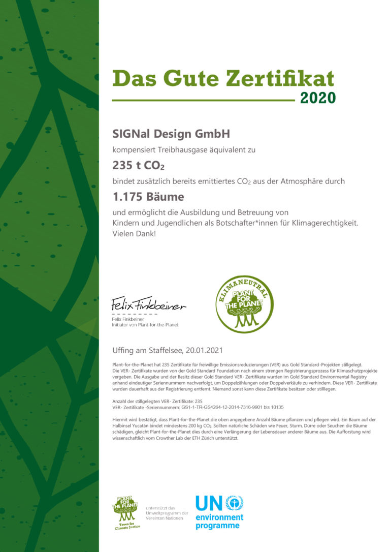 Nachhaltigkeit - SIGNal Design